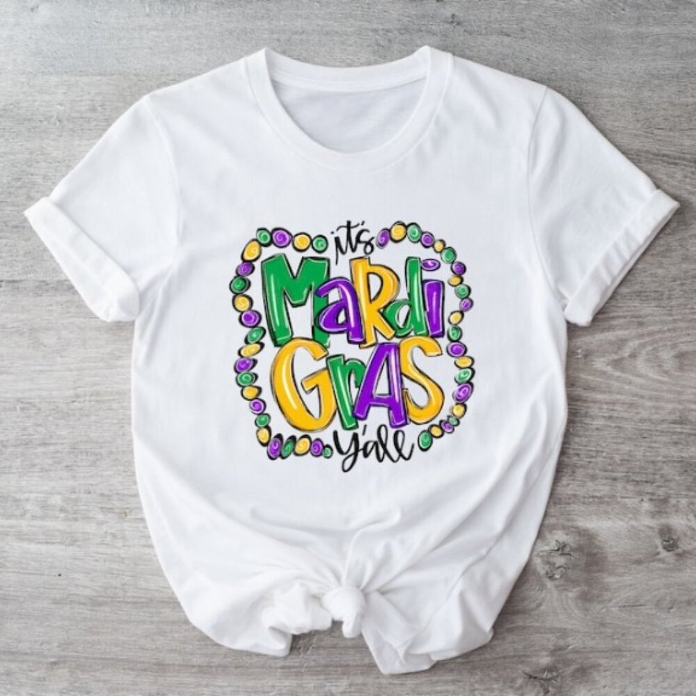 It's Mardi Gras Y'all - Mardi Gras Shirt - Adult Mardi Gras Shirt